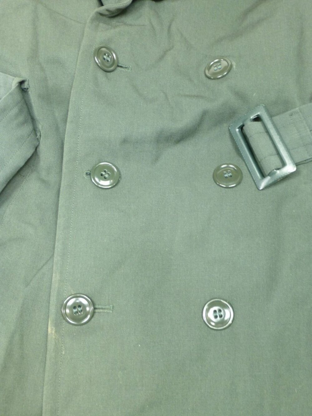 VTG U.S. Army AG-44 Wool Gabardine Overcoat 36R AG-44 Belt & Removable Liner Gre - Picture 10 of 16